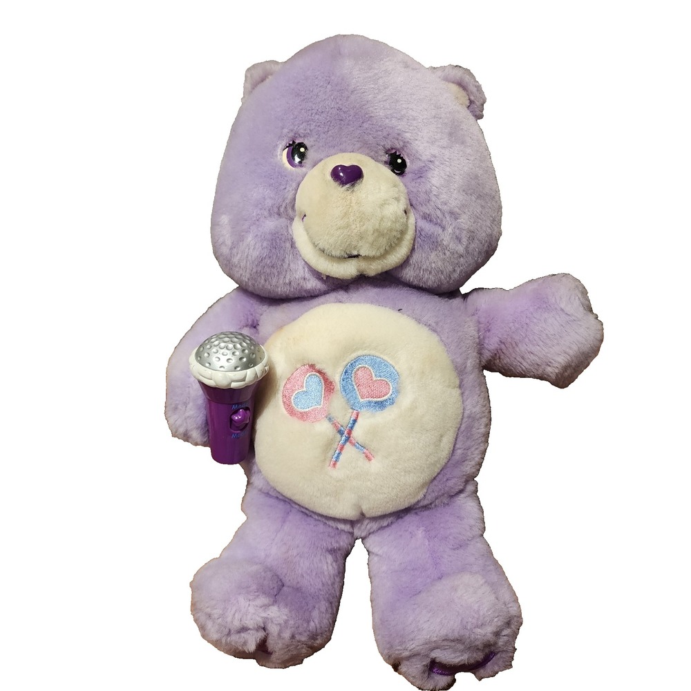 ☀️ Care‎ Bears Share Bear 12" Jokes Giggles Talking 2004 Tested works